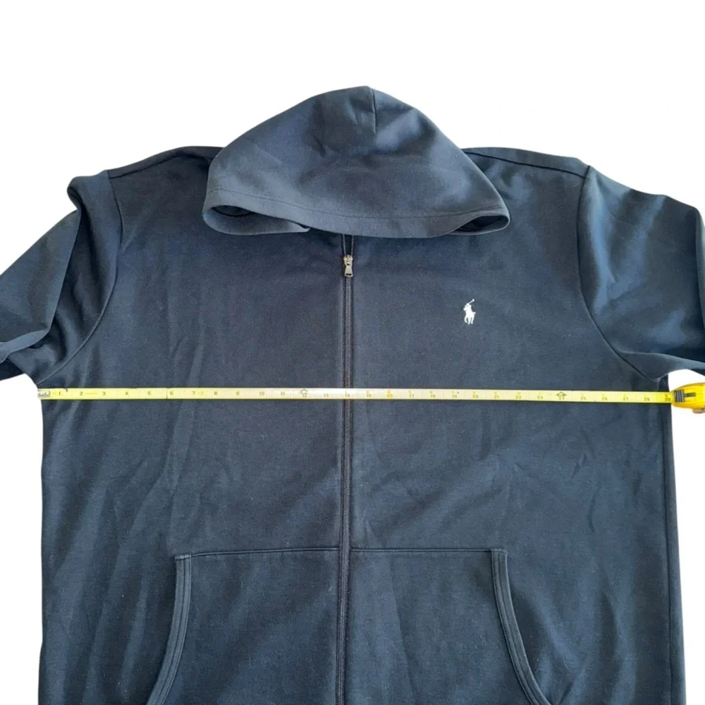 Polo Ralph Lauren Men's Black Double Knit Full Zip Hoodie 2XLT
